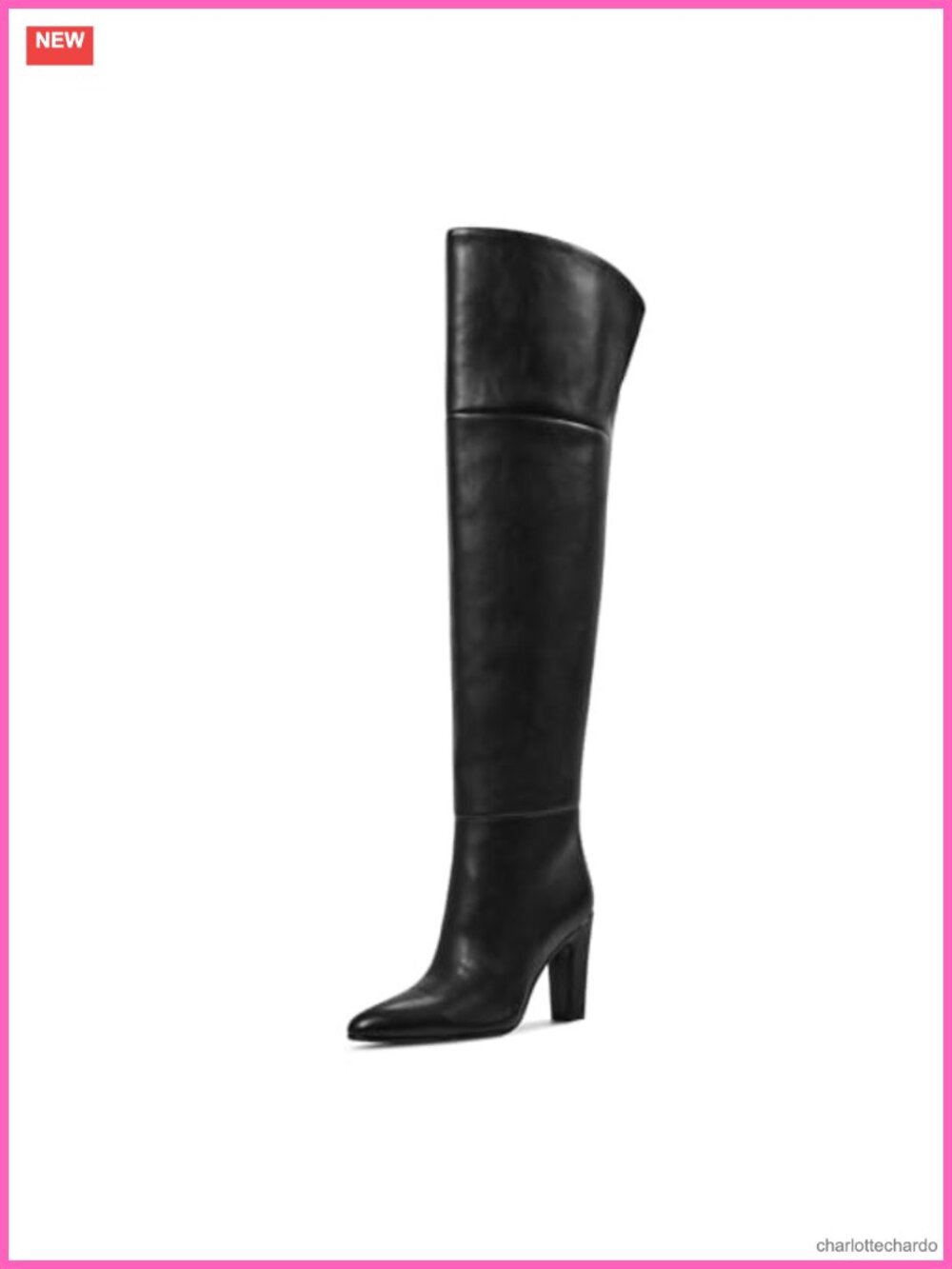 Women's Over Knee Thigh High Boots Wide Calf Block Heel Faux Leather Chunky